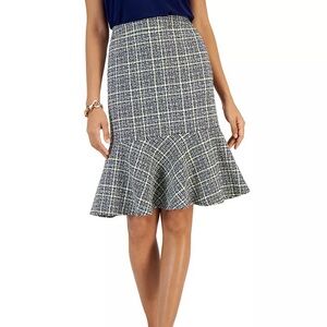 Plaid Tweed Pencil Skirt (12) - NWT